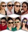 AIEYEZO Oversized Cat Eye Sunglasses for Women Cute Oval Thick Frame Cateye Sun Glasses Chic Retro Style Shades Candy White