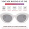 AIEYEZO Oversized Cat Eye Sunglasses for Women Cute Oval Thick Frame Cateye Sun Glasses Chic Retro Style Shades Candy White