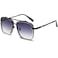 AIEYEZO Oversized Square Sunglasses for Men Women Fashion Metal Frame Square Aviator Gradient Shades BlackGrey Gradient