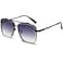 AIEYEZO Oversized Square Sunglasses for Men Women Fashion Metal Frame Square Aviator Gradient Shades BlackGrey Gradient