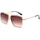 AIEYEZO Oversized Square Sunglasses for Men Women Fashion Metal Frame Square Aviator Gradient Shades GoldBrown Gradient