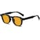 AIEYEZO Retro Sunglasses for Womens Mens Square Thick Framed Shades Trendy Vintage Sun Glasses BlackOrange