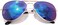 OWL Aviator Sunglasses Full Mirror Lens Gold Color Frame Blue Lens