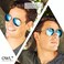 OWL Aviator Sunglasses Full Mirror Lens Gold Color Frame Blue Lens