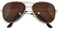 OWL Aviator Sunglasses Gold Metal Frame with Brown Lens Stylish Fashion