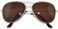OWL Aviator Sunglasses Gold Metal Frame with Brown Lens Stylish Fashion