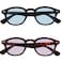 Bestum Inspired Square Sunglasses With Rivets Tinted Lens UV400 Black A BlueA Pink