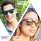 OWL Black Red Two Tone Frame Retro 80s Sunglasses Smoke Lens Men Women