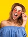 Blulu 20 Pairs Round Hippies Sunglasses John 60s Style Circle Colored Glasses