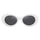boqopod Retro Oval Sunglasses for Women Men Clout Goggles Trendy Round Kurt Cobain UV400 Glasses SG9750 White