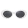 boqopod Retro Oval Sunglasses for Women Men Clout Goggles Trendy Round Kurt Cobain UV400 Glasses SG9750 White