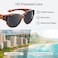 Br'Guras BrGuras Oversized Polarized Fit over Sunglasses Over Glasses for Men and Women Amber leopard Black