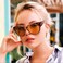Br'Guras BrGuras Oversized Polarized Fit over Sunglasses Over Glasses for Men and Women Amber leopard Brown