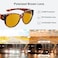 Br'Guras BrGuras Oversized Polarized Fit over Sunglasses Over Glasses for Men and Women Amber leopard Brown