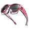 Br'Guras BrGuras Oversized Polarized Fit over Sunglasses Over Glasses for Men and Women Purple leopard Black