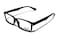 Vision World Casual Fashion Horned Rim Rectangular Frame Clear Lens Eye Glasses Black