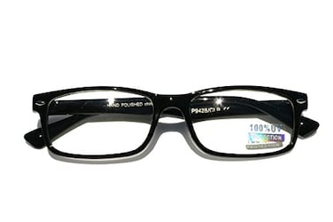 Vision World Casual Fashion Horned Rim Rectangular Frame Clear Lens Eye Glasses Black