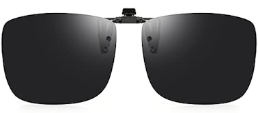 CAXMAN Clip On Sunglasses Over Prescription Frames for Men Women wSuper Dark Category 4 Lens Polarized Flip Up Extra Large