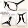 CGID Happy Store CN82 Large Oversized Bold Frame UV 400 Clear Lens Horn Rimmed GlassesTransparent
