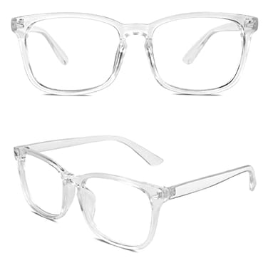 CGID Happy Store CN82 Large Oversized Bold Frame UV 400 Clear Lens Horn Rimmed GlassesTransparent