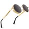 CGID Retro Steampunk Round Polarized Sunglasses Men Womens Metal Circle Frame UV400 Protection E72