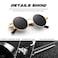 CGID Retro Steampunk Round Polarized Sunglasses Men Womens Metal Circle Frame UV400 Protection E72