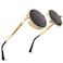 CGID Retro Steampunk Round Polarized Sunglasses Men Womens Metal Circle Frame UV400 Protection E72