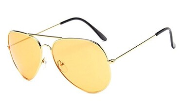 Chezi 3026 Aviator Sunglassess gold yellow
