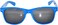 OWL Classic Vintage Smoke Lens Sunglasses Blue Frame Retro 80s