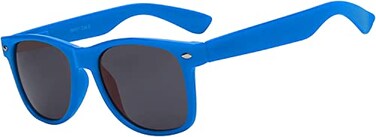 OWL Classic Vintage Smoke Lens Sunglasses Blue Frame Retro 80s