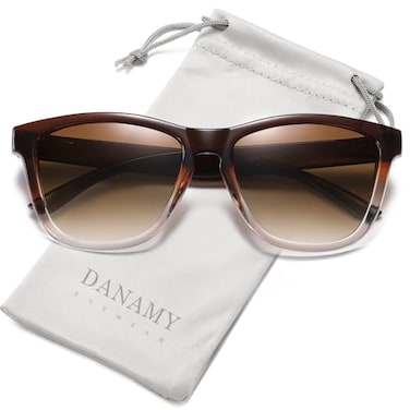 DANAMY Sunglasses Womens Polarized Sunglasses for Women Trendy Designer Mirrored UV Protection Sun Glasses