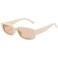 Dollger Beige Rectangle Sunglasses For Women Men Trendy 90s Rectangular Shade y2k sunglasses Beige