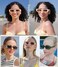 Dollger Beige Rectangle Sunglasses For Women Men Trendy 90s Rectangular Shade y2k sunglasses Beige
