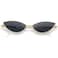 Dollger Cat Eye Cute Black Sunglasses for Women Men Triangle Vintage Trendy Cool Sun Glasses