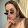 Dollger Cat Eye Cute Black Sunglasses for Women Men Triangle Vintage Trendy Cool Sun Glasses