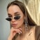 Dollger Cat Eye Cute Black Sunglasses for Women Men Triangle Vintage Trendy Cool Sun Glasses