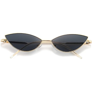 Dollger Cat Eye Cute Black Sunglasses for Women Men Triangle Vintage Trendy Cool Sun Glasses