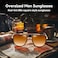 Dollger Oversized Square Aviator Sunglasses for Men Women Retro Aviator Shades Brown Frame Gradient Sunglasses