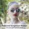 Dollger Polarized Sunglasses for Women Retro Classic Pink Mirrored Clear Frames Sunglasses UV400 Protection