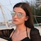 Dollger Polarized Sunglasses for Women Retro Classic Pink Mirrored Clear Frames Sunglasses UV400 Protection