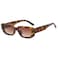 Dollger Rectangle Sunglasses for Women Men Trendy Retro Fashion Sunglasses UV 400 Protection Square leopard Frame