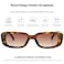 Dollger Rectangle Sunglasses for Women Men Trendy Retro Fashion Sunglasses UV 400 Protection Square leopard Frame