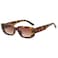 Dollger Rectangle Sunglasses for Women Men Trendy Retro Fashion Sunglasses UV 400 Protection Square leopard Frame