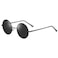 Dollger Round Polarized Sunglasses for Men Women Retro Metal Frame Black Small Circle Hippie Sunglasses