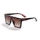 Dollger Square Oversized Sunglasses for Women Men Fashion Flat Top Big Frame Shades Brown