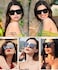 Dollger Square Oversized Sunglasses for Women Men Fashion Flat Top Big Frame Shades Brown