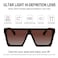 Dollger Square Oversized Sunglasses for Women Men Fashion Flat Top Big Frame Shades Brown