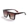Dollger Square Oversized Sunglasses for Women Men Fashion Flat Top Big Frame Shades Brown