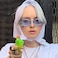Dollger Trendy Rectangle Sunglasses for Women Retro y2k blue Sunglasses Color 90s sunglasses Blue