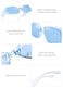 Dollger Trendy Rectangle Sunglasses for Women Retro y2k blue Sunglasses Color 90s sunglasses Blue